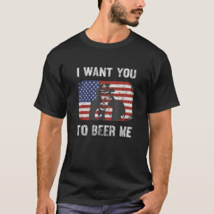 T-shirt Patriotique Je Veux Que Vous Me Soyez Drôle Distre
