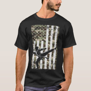 T-shirt Patriotique Martial Art Camo Usa Drapeau 4 juillet