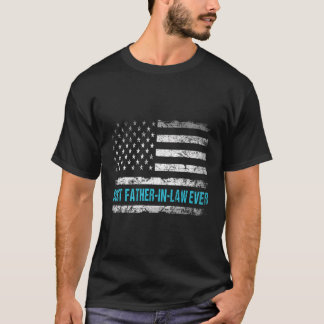 T-shirt Patriotique meilleur beau-père jamais avec nous Am