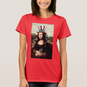 T-shirt Patriotique Mona Lisa - Prêt pour l'indépendance