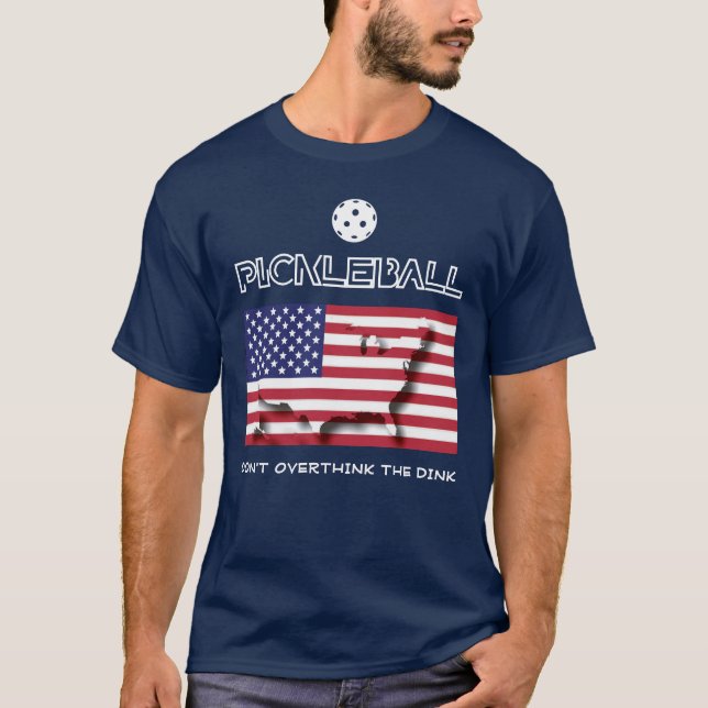 T-shirt Patriotique NE SURPENSE PAS LE DINK Pickleball (Devant)