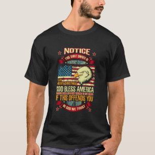 T-shirt Patriotique politiquement incorrect Dieu bénisse l