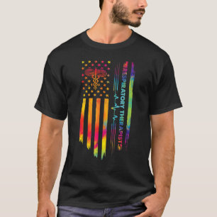 T-shirt Patriotique Respiratoire Thérapeutique RT Drapeau 