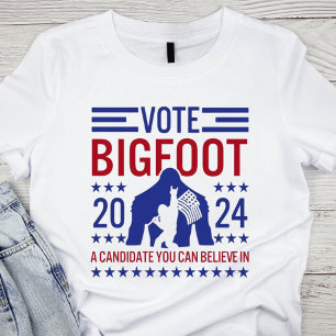 T-shirt Patriotique rouge, blanc et bleu Bigfoot 2024