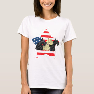 T-shirt Patriotique Scottish Terriers