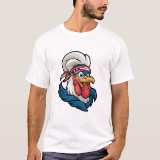 T-shirt Patriotique USA 4 juillet coq chemise classique