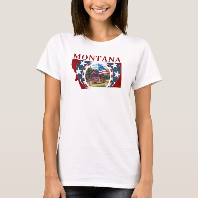 T-shirt Patriotique USA Montana (Devant)