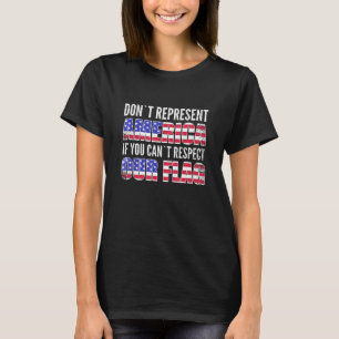 T-shirt Patriotique Usa Respectez Notre Drapeau Américain