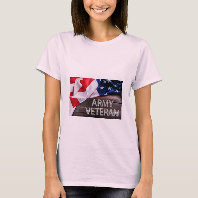 T-shirt Patriotique "vétéran de l'armée" (Devant)