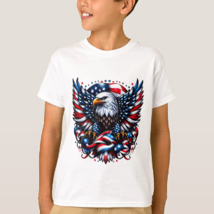 T - Shirt-Patriotische Flagge für Kinder T-Shirt