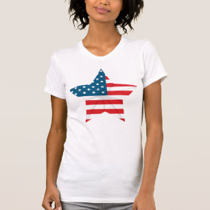 T - Shirt-Patriotischer Flaggenstern T-Shirt