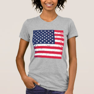 T - Shirt-Patriotischer Flaggenstern T-Shirt
