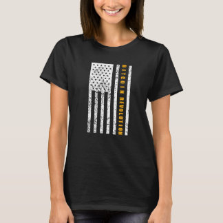 T-shirt Patriotisme Bitcoin Patriotique Drapeau Américain 