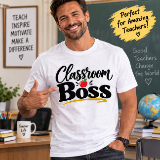 T-shirt Patron de Classe Prof Typographie Apple Drôle