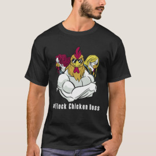 T-shirt Patron de poulets drôles de troupeau de poulets