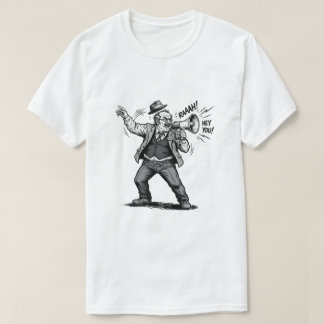 T-shirt Patron En Colère Mégaphone Hé Vous Graphique Comic