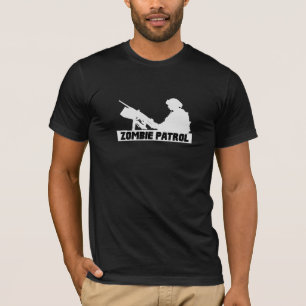 T-shirt Patrouille de zombi - sur l'arme à feu