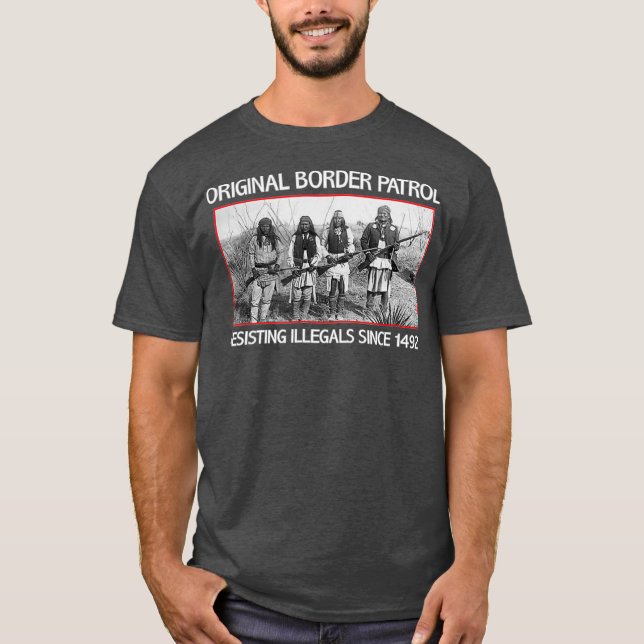 T-shirt Patrouille frontalière d'origine amérindienne (Devant)