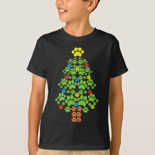 T-shirt Patrouilles Arbre De Noël Chien Ou Chat Avec Père 
