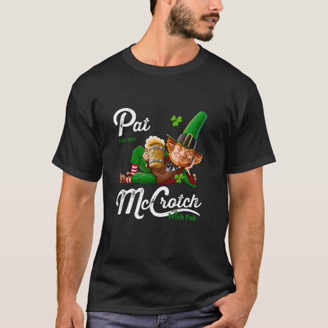 T-shirt Pats Mccrotch Irish Pub Leprechaun Funny St Patron (Devant)