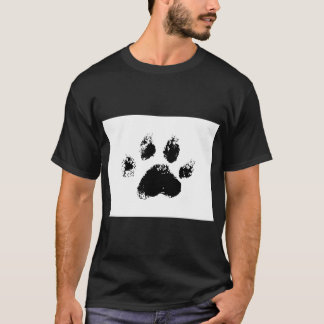 T-shirt patte amoureux des chiens noire mignonne