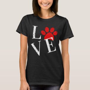 T-Shirt PATTE DE CHIEN AMOUR TENDANCE