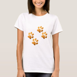 T-shirt patte orange mousseuse chien amis