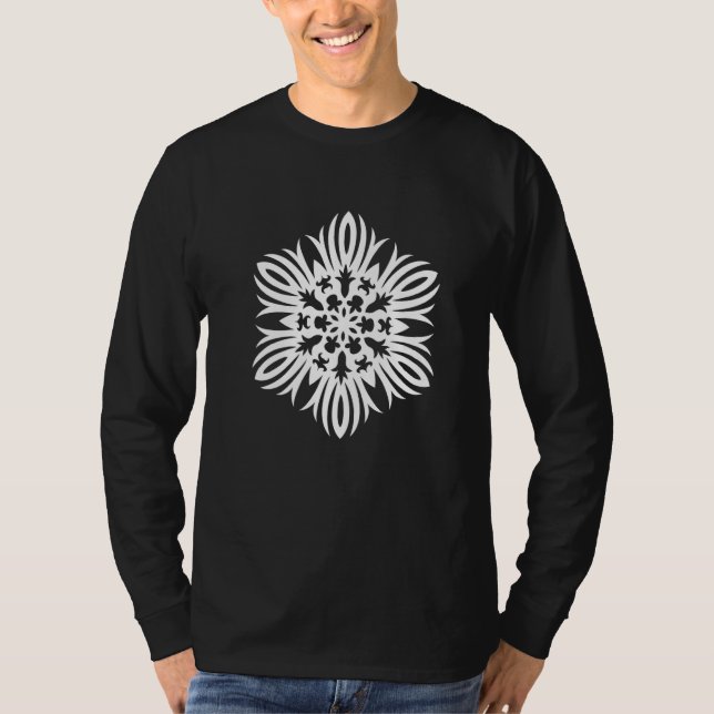T-shirt Pattern Of A Snowflake Nr 9 (Devant)