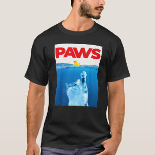 T-shirt Pattes Chat & Canard en Caoutchouc Jaune Mignon Ch