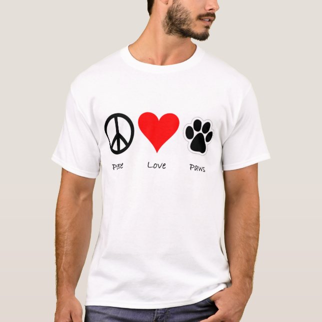 T-shirt Pattes d'amour de paix (Devant)
