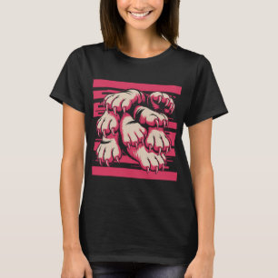 T-shirt Pattes de Glitch Cyberpunk Esthétique Griffes Féra