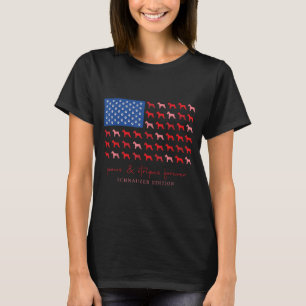 T-shirt Pattes Et Es Pour Toujours Schnauzer Drapeau Usa 4