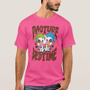 T-shirt Pâturage couchage mignonne Animal Cow Farmer 1