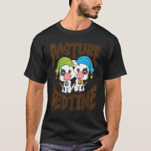 T-shirt Pâturage Nuit Mignon Animal Vache Agriculteur