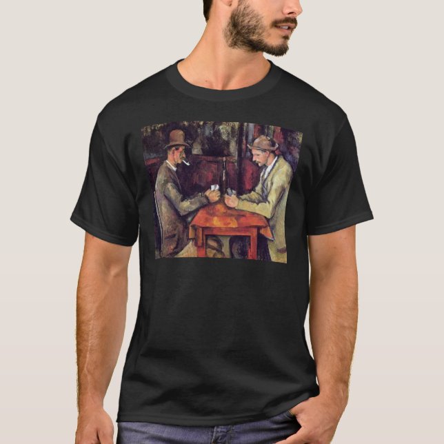 T-shirt Paul Cezanne - Les Joueurs De Cartes Peinture D'Ar (Devant)