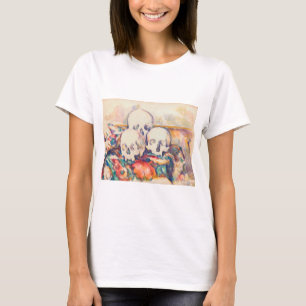 T-shirt Paul Cezanne - Les Trois Crânes Aquarelle