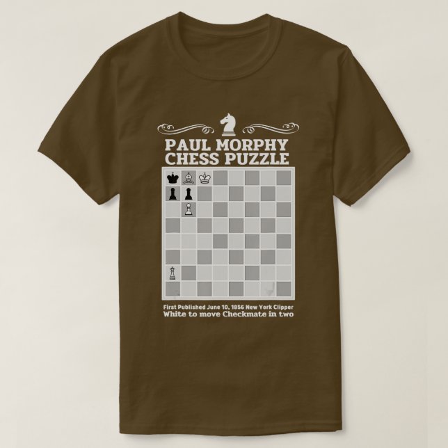 T-shirt Paul Morphy Jeu d'échecs Puzzle Joueur d'échecs (Design devant)