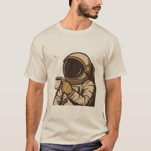 T-shirt Pause café astronaute dans l'espace