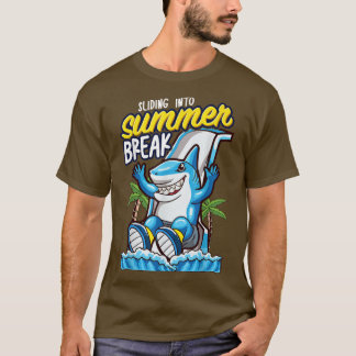 T-shirt Pause estivale Parc aquatique requin Cute Water Sl