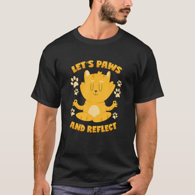 T-shirt Pause et réflexion du jeu de chats (Devant)