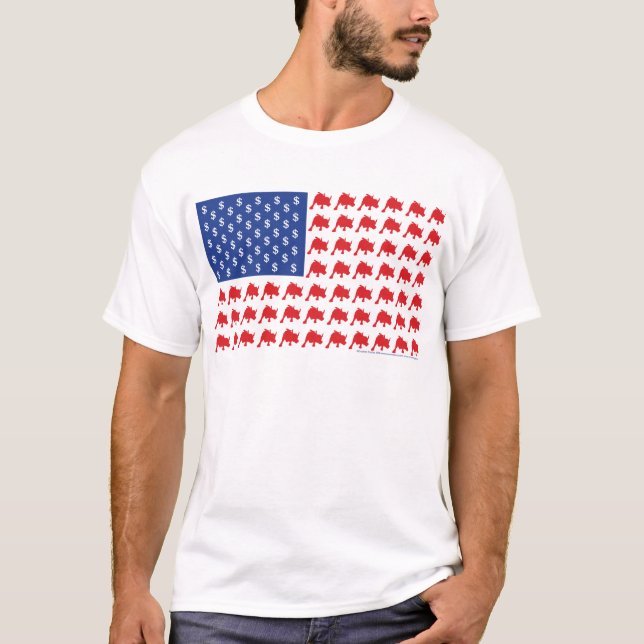 T-shirt Pavillon américain de Wall Street Bull Market (Devant)
