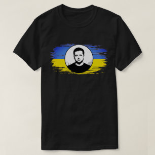 T-shirt Pavillon bleu jaune d'Ukraine Zelenskyy