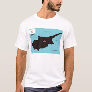 T-shirt Pavillon de la carte politique de Chypre