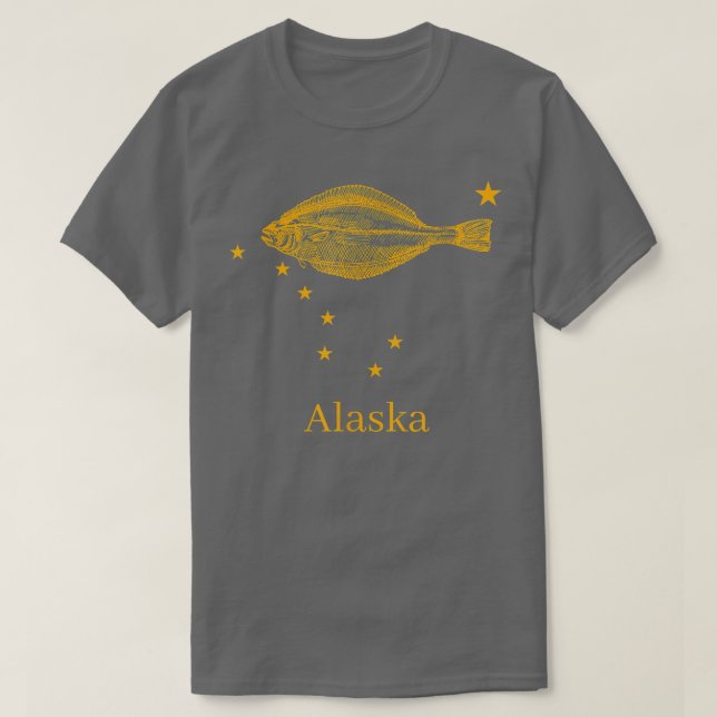 T-shirt Pavillon de l'État de l'Alaska Pêche  (Design devant)