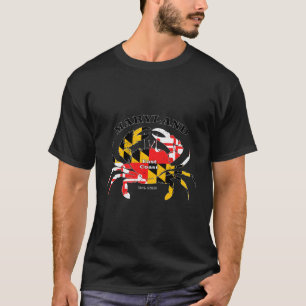 T-shirt Pavillon d'État du Maryland Fierté de crabe Annapo