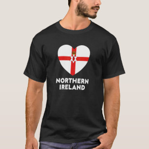 T-shirt Pavillon d'Irlande du Nord Coeur blanc et rouge