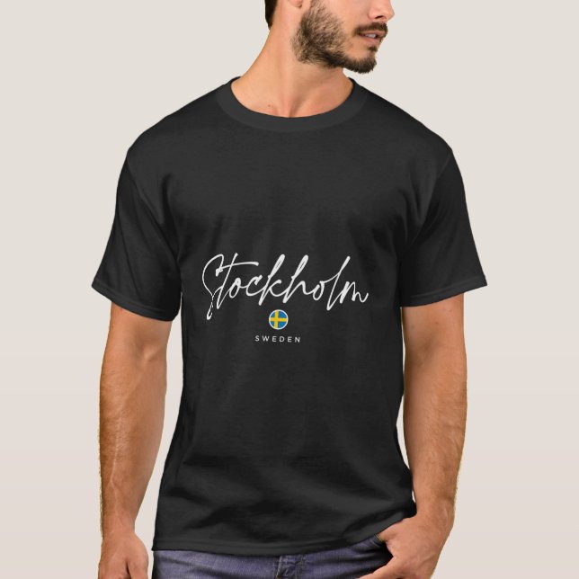 T-shirt Pavillon suédois Stockholm Suède (Devant)
