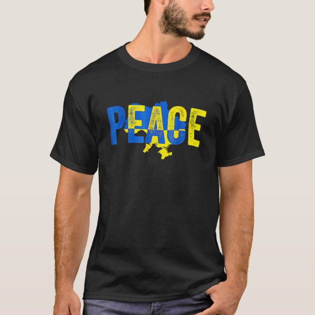 T-shirt Pavillon Ukrainien Heartbeat Ukraine Country Pride (Devant)