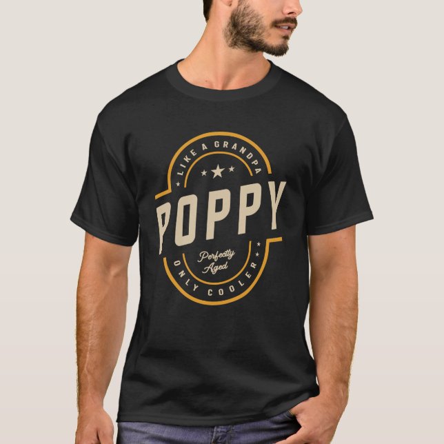 T-shirt Pavot comme un grand-père seulement Glacière drôle (Devant)