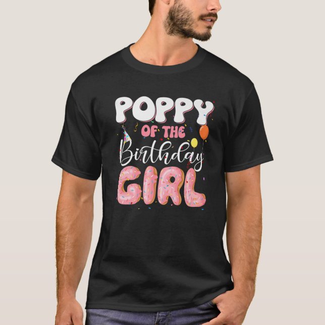 T-shirt Pavot De La Fille Anniversaire Doughnut Famille B- (Devant)
